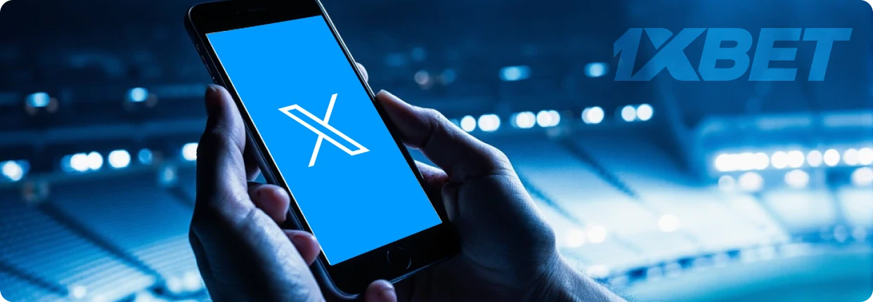 1xBet mobil kullanıcılar için twitter güvenli giriş